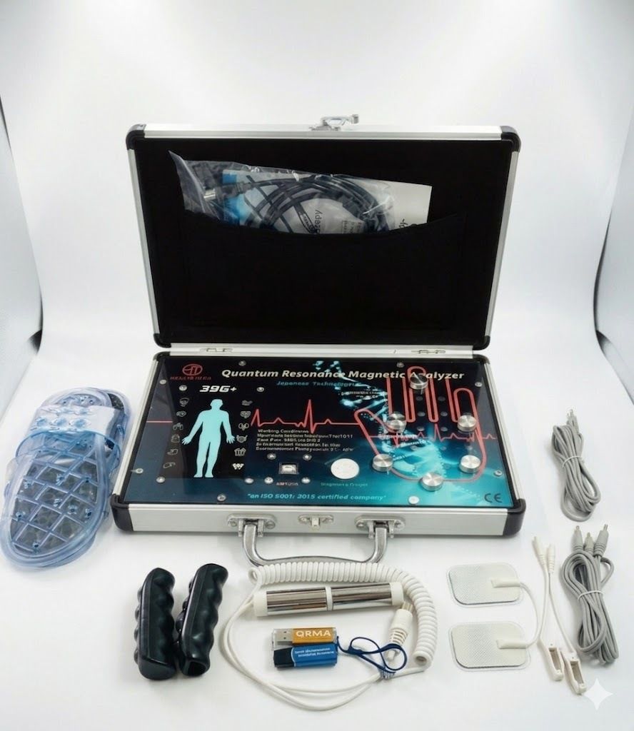 Health Tech India 39G+ Full Body Health Analyzer Machine (Rod + Palm + Therapy) Body Fat Analyzer-image-34