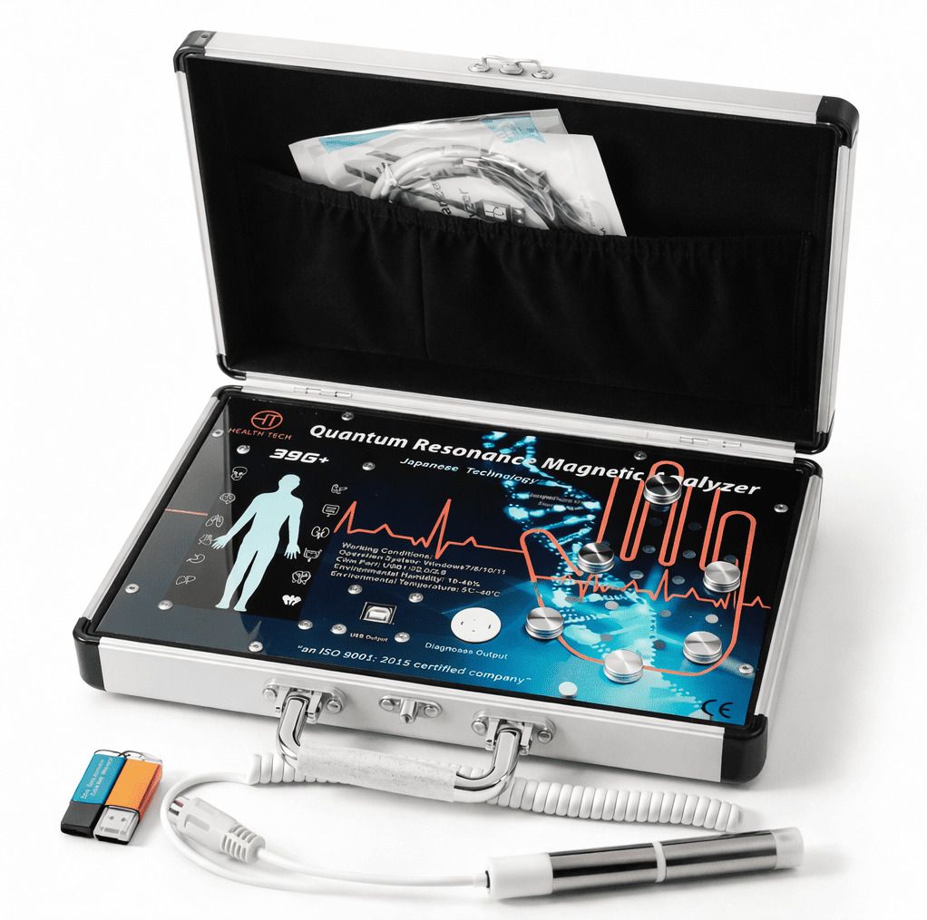 Health tech 39G Quantum Analyzer 2026 Model Rod + Palm Body Fat Analyzer