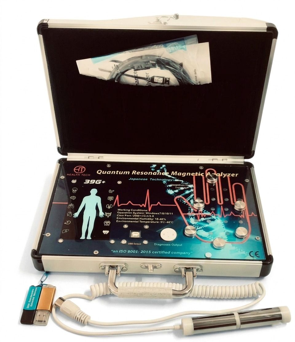Health tech 32G+ Quantum Body Health Analyzer (Rod + Palm + Therapy) Body Fat Analyzer-image-10