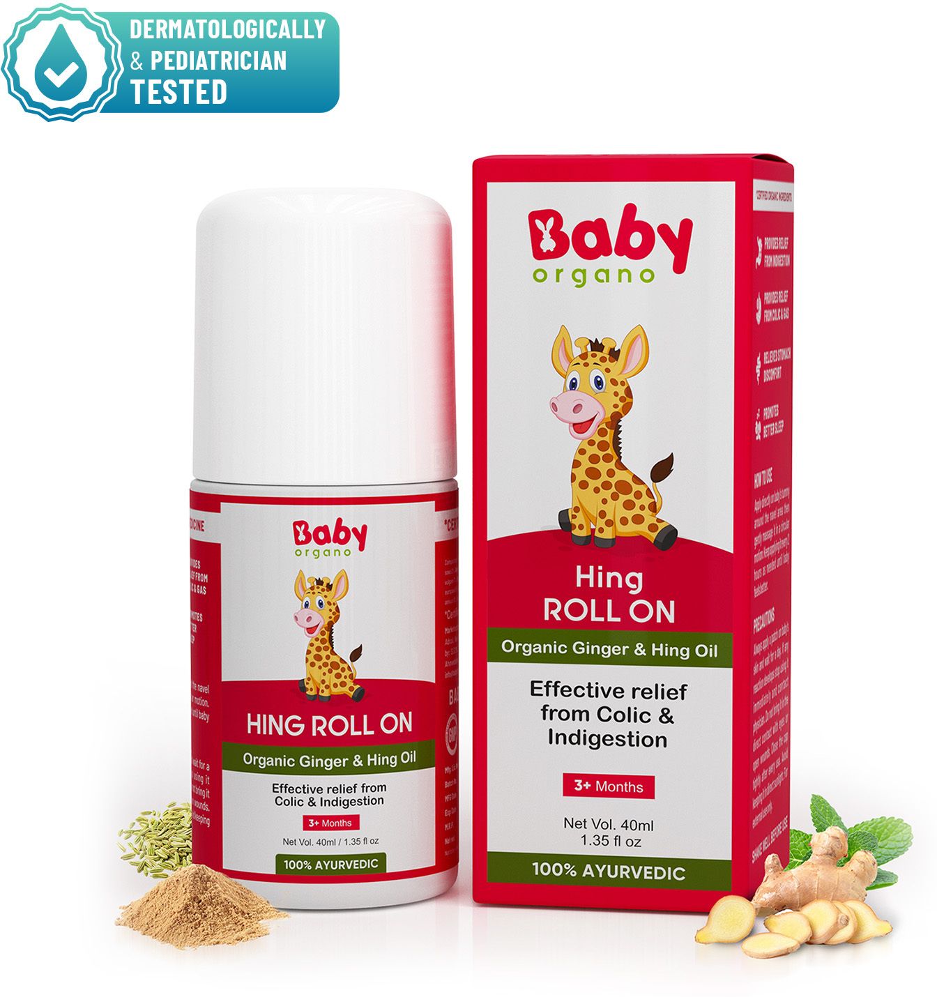 Hing Roll on for colic, constipation and indigestion in babies Liquid