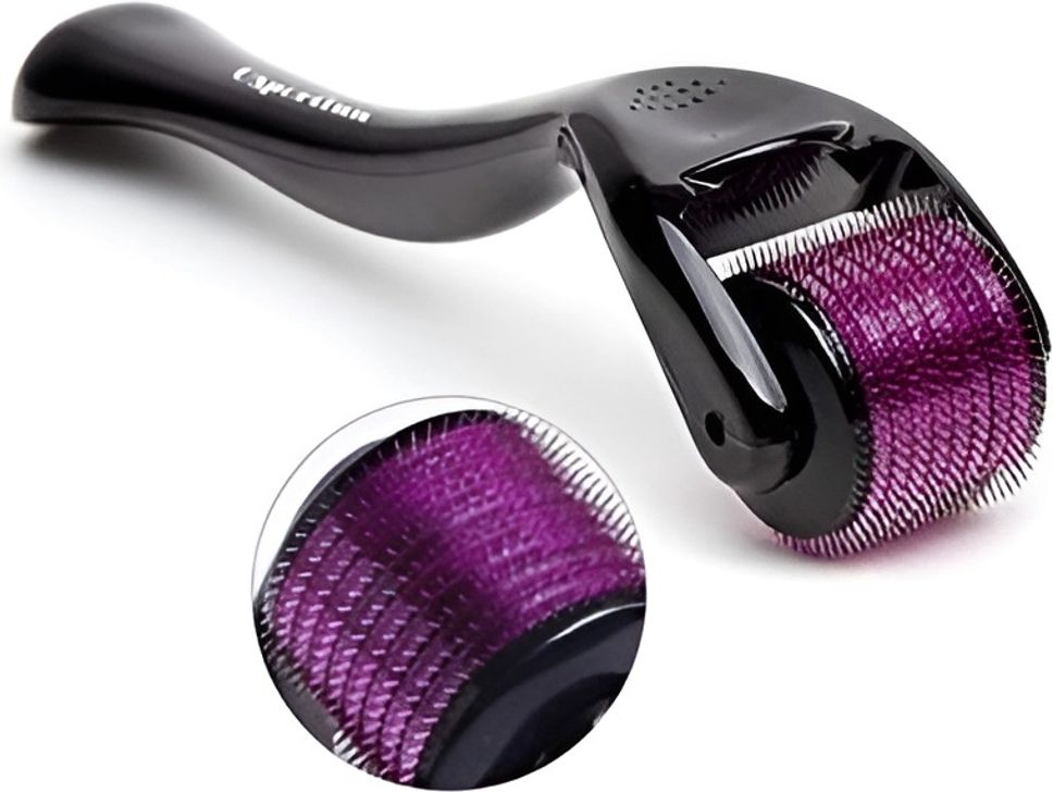 FRIPPE Derma roller 0.5mm for hair & beard growth| 0.5 mm Titanium 540 micro needles-image-11