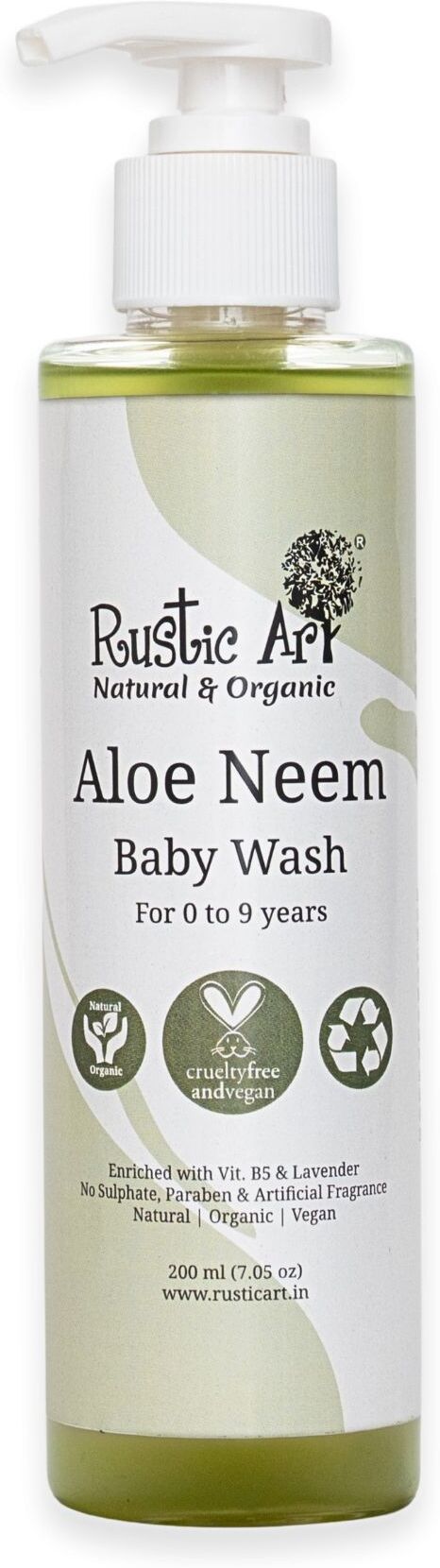 Aloe Neem Baby Body Wash 200ml | Gentle Daily Wash for 0 to 9 Years-image-32