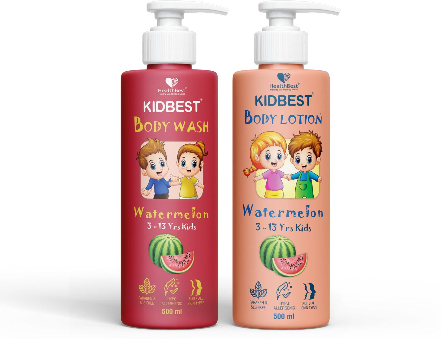 Kidbest Body Lotion (500ml) + Kidbest Bodywash (500ml) for Kids | Combo Set-image-9