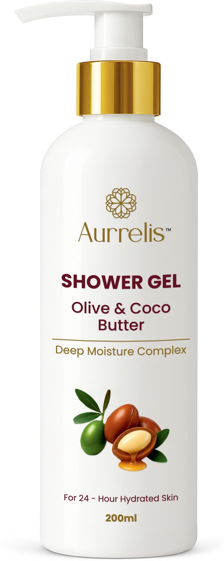 aurrelis Olive & Coco Butter Shower Gel 200ml | Deep Moisturizing Body Wash-picture-16