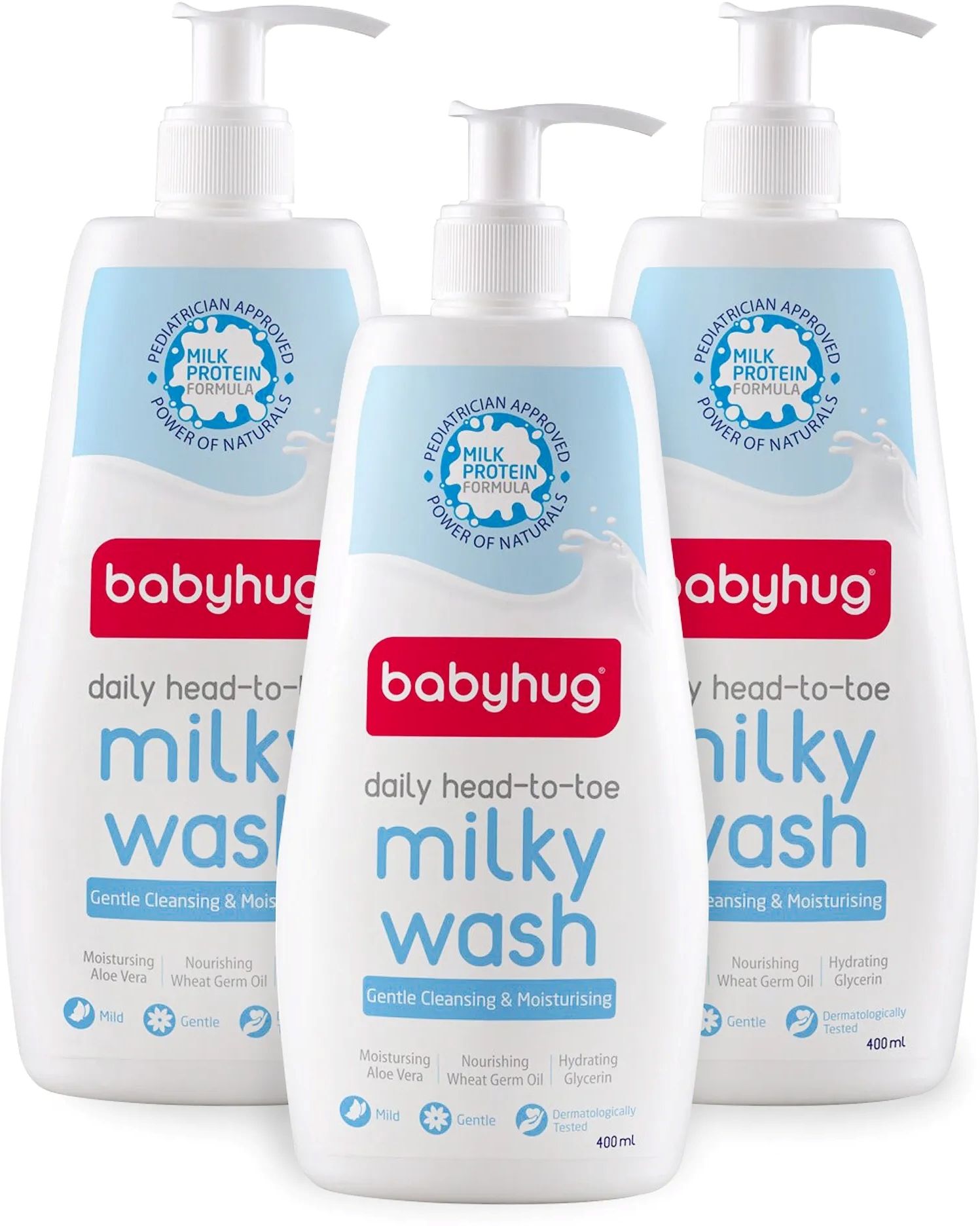 Daily Baby Wash 400ml | Milk Protein Baby Wash | Pack of 3-image-45