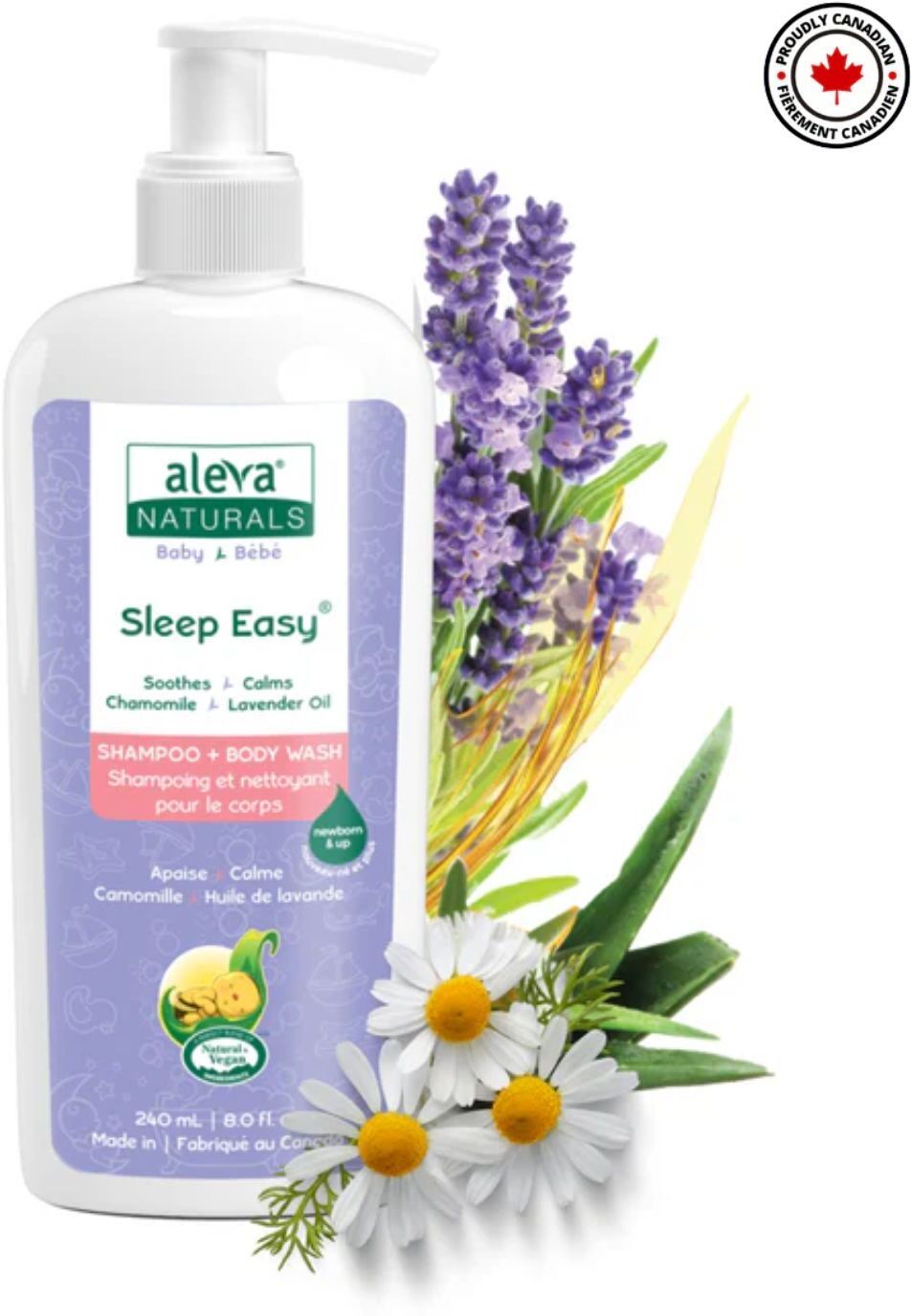 Baby Shampoo and Body Wash Canadian Bedtime Baby Bath Wash 8fl oz Hypoallergenic-image-41