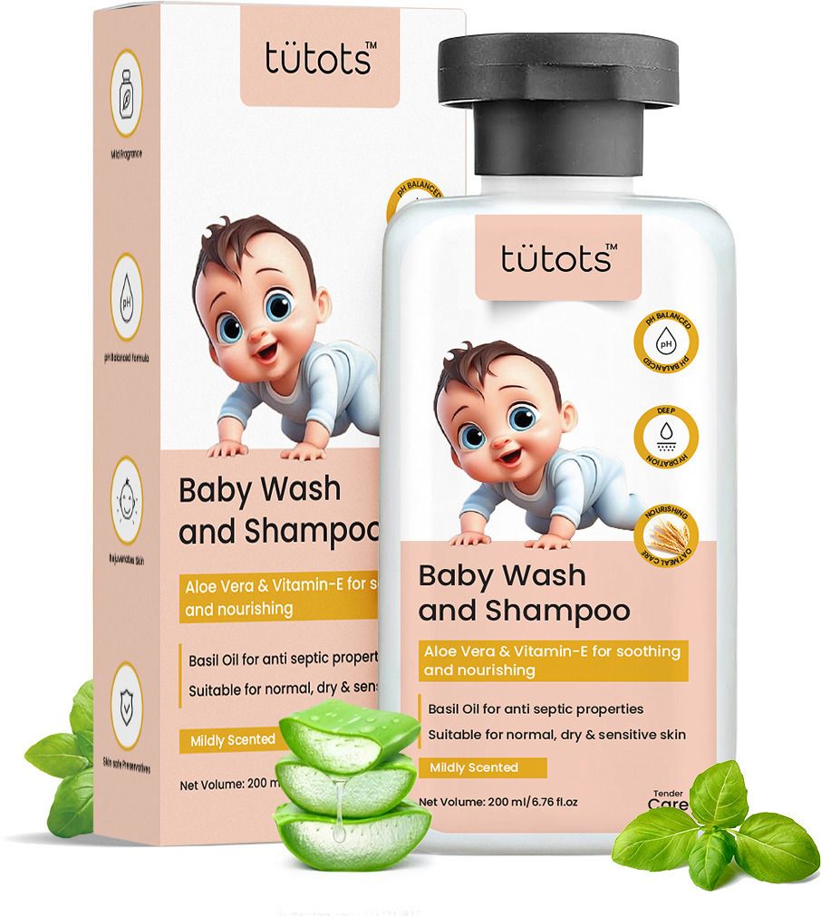 tutots Baby Body Wash and Shampoo | Natural Oats, Aloe Vera & Vitamin-E-picture-32