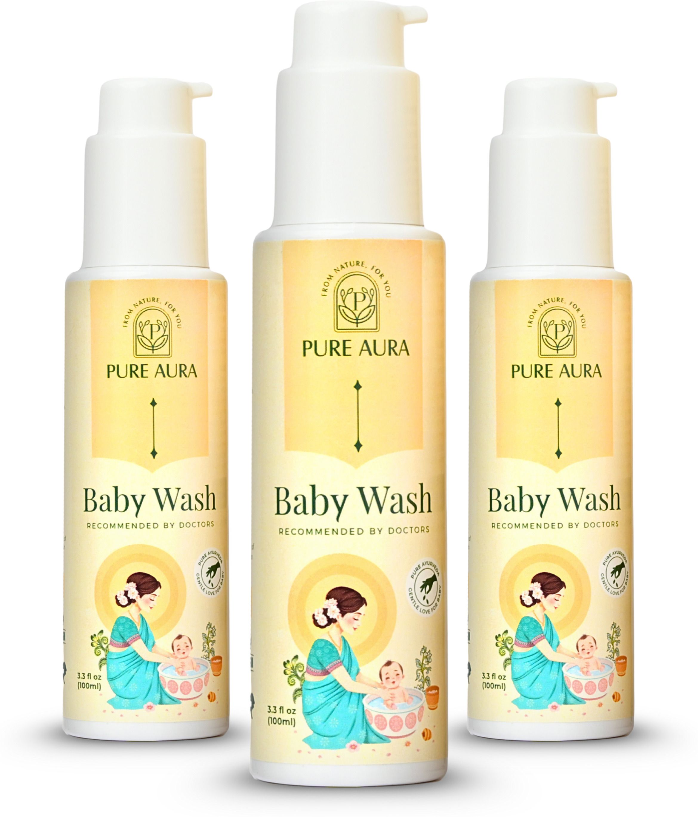 Baby Wash Pack of 3 | Ayurvedic Herb Blend | Tear-Free, Gentle & Vegan Care-image-46