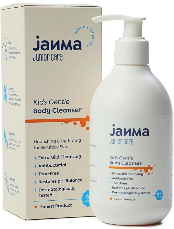 janma care Kids Gentle Body Wash 100% Vegan with Rosemary, Turmeric, Oats For Babies & Kids-picture-10