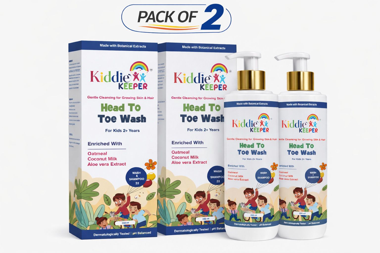 Kids Head To Toe Wash & Shampoo with Plant based & Botanical Extracts(Pack of 2)-image-41