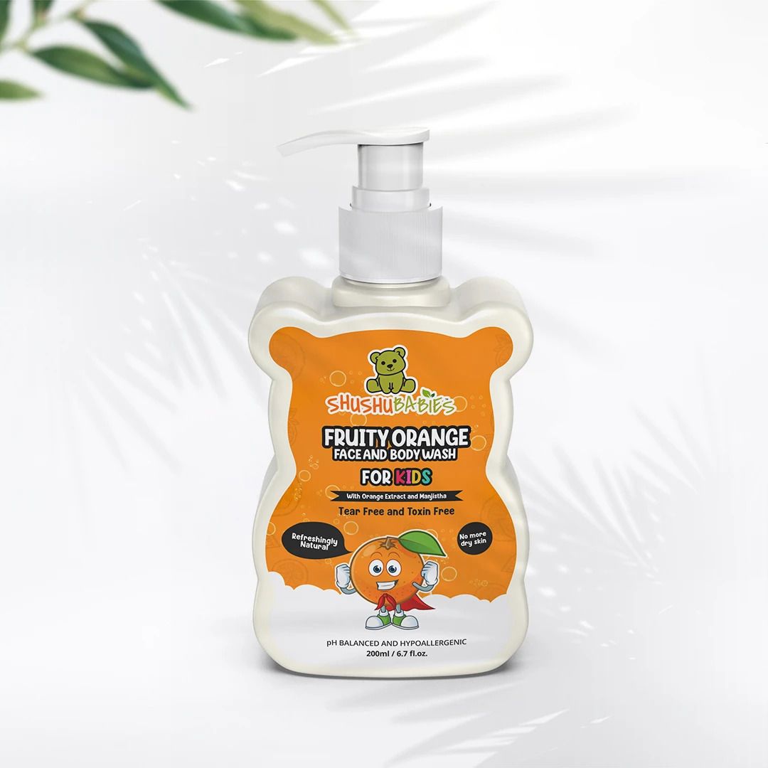 shushu babies Fruity Orange Face and Body Wash for Kids with Orange and Manjistha-picture-47