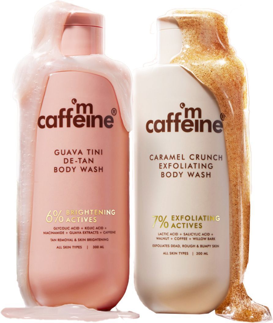 mcaffeine De-Tan & Exfoliating Body Washes Combo (Guava + Caramel), Brightens & Smoothens-picture-12