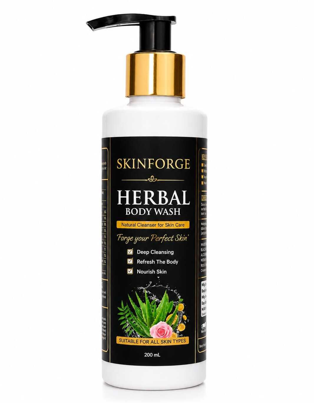 skinforge Herbal Body Wash Deep Cleansing, Refreshes Body | Gentle Daily Cleanser-picture-2
