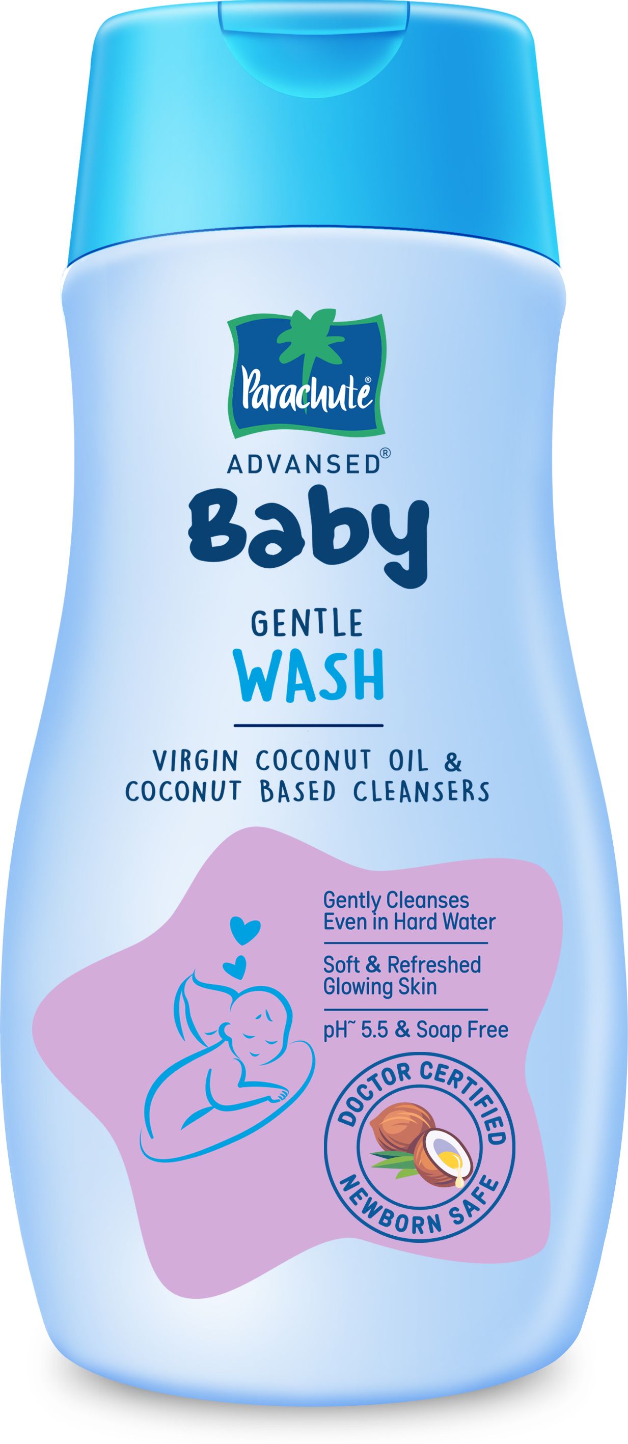 Baby Gentle Wash for New Born, Enriched with Virgin Coconut Oil