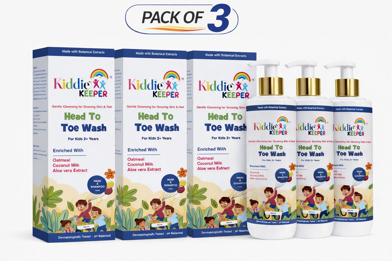 kiddie keeper Kids Head To Toe Wash & Shampoo with Plant based & Botanical Extracts Pack of 3-picture-10