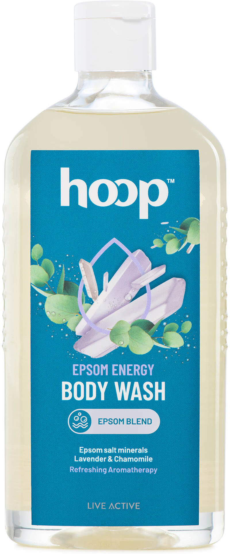 hoop Epsom Energy Body Wash, Epsom Salt Infused Body Wash for Shower, Hand & Foot Soak