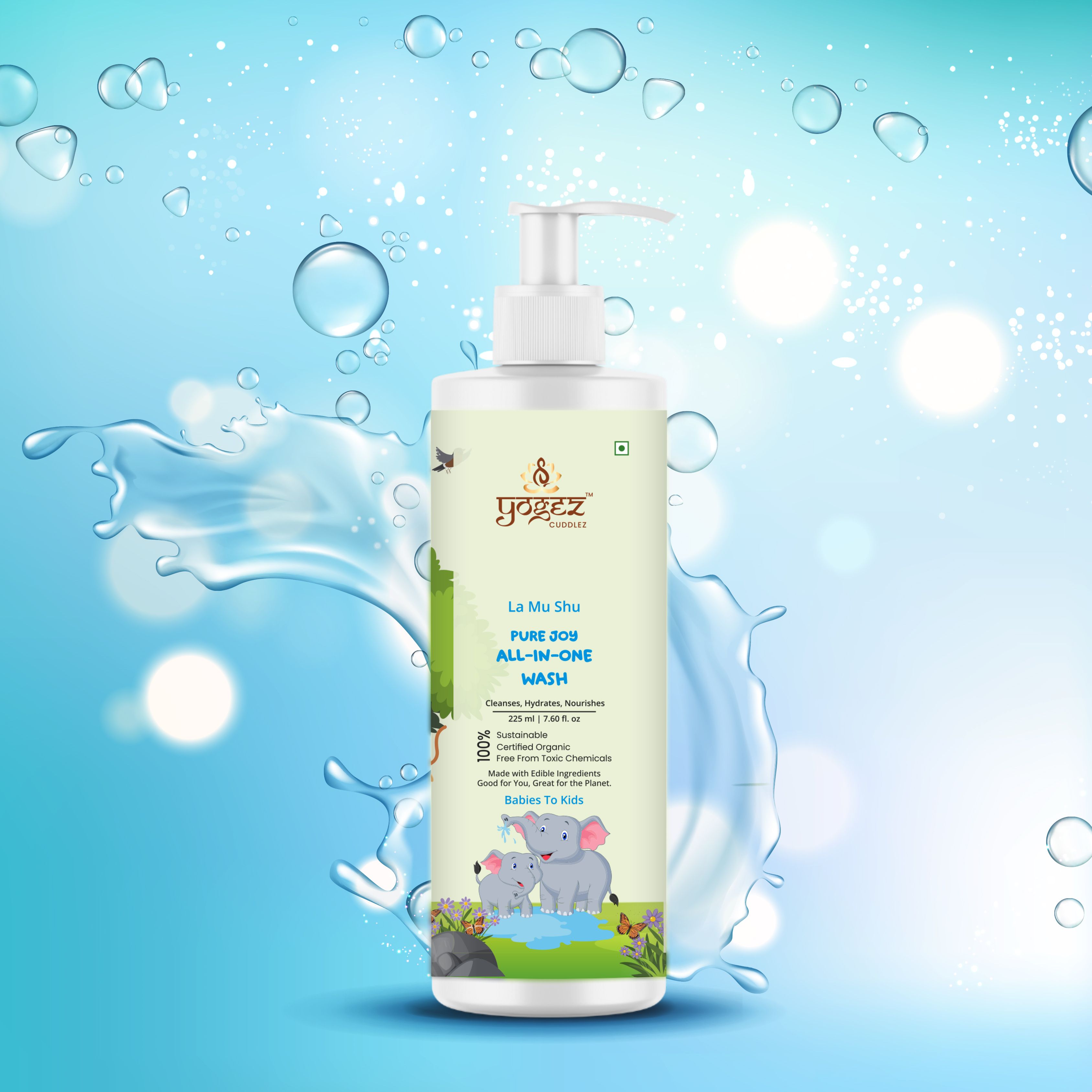 yogez Cuddlez Organic La Mu Shu Pure Joy All-in-One Wash with Jojoba Oil and Probiotic-picture-16