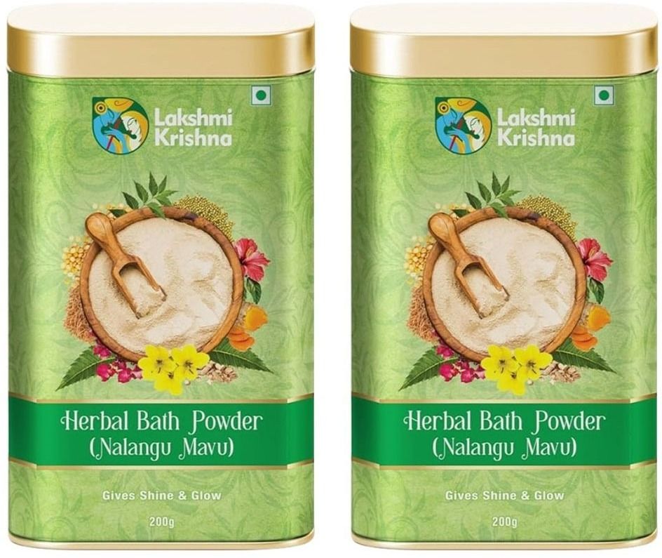 Nalangu maavu|| Traditional Herbal Powder|| Gives shine & Glow - pack of 2-image-9