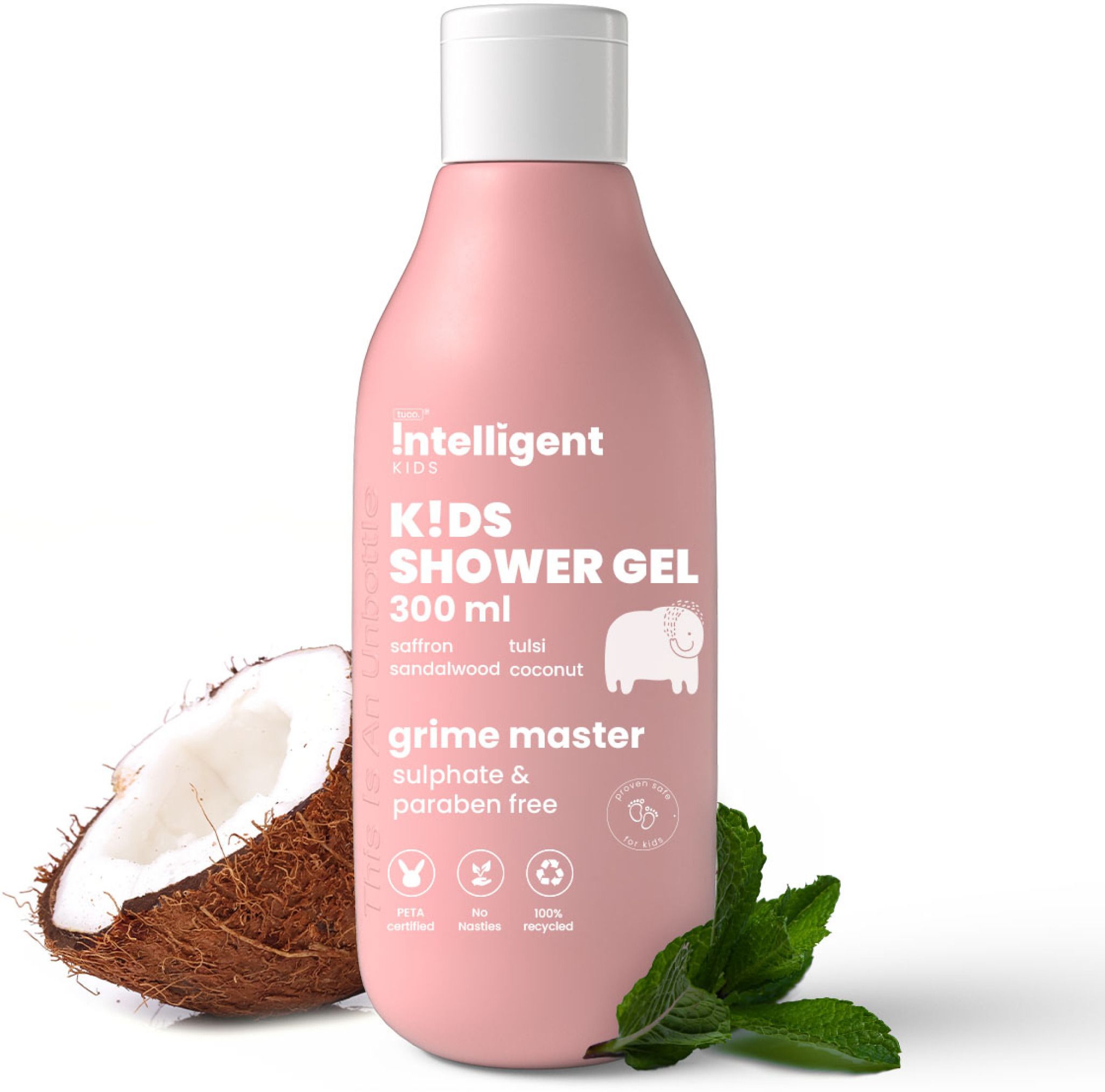 Intelligent Kids Mild Body Wash with Tulsi & Saffron Tear Free & Hypoallergenic