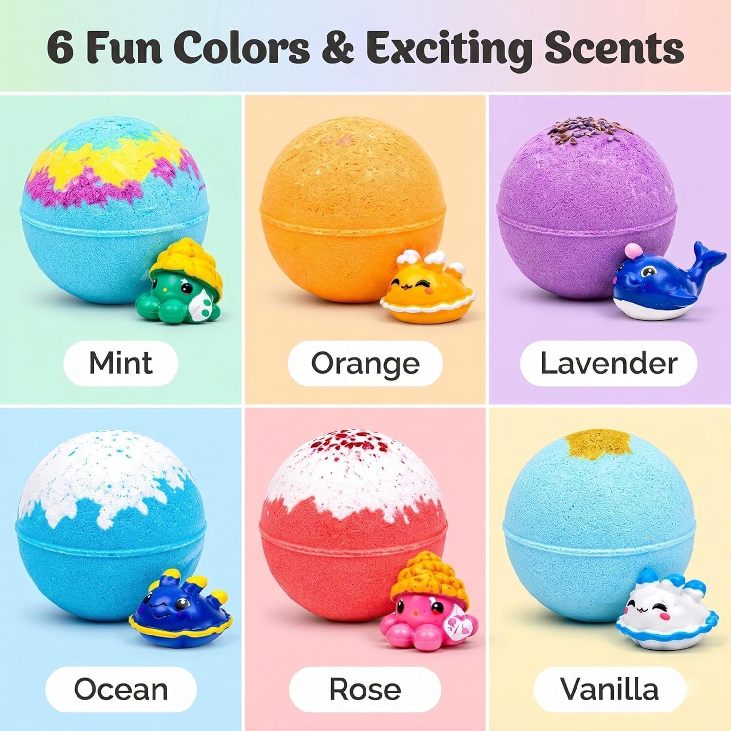 Kids Bubble Bath Bomb with Hidden Toy | Color Changing Bath Fizzer-image-16