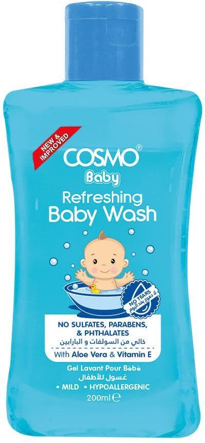 cosmo Refreshing Baby Wash Sulfates Free, Parabens Free, Phthalates Free Body Cleanses-picture-25