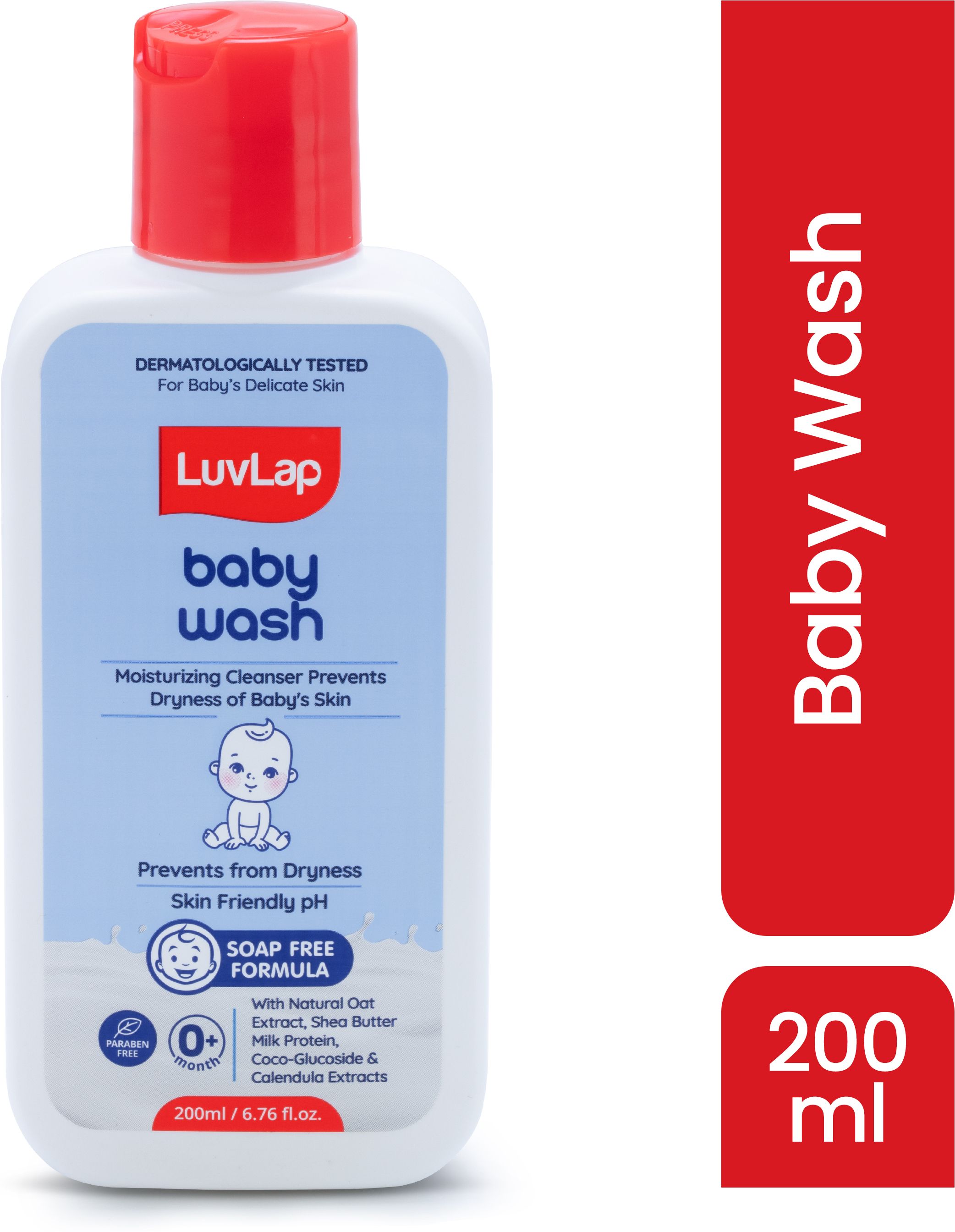 Baby Wash With Milk Protein, Oatmeal, Shea Butter and Vitamin E, Soap free