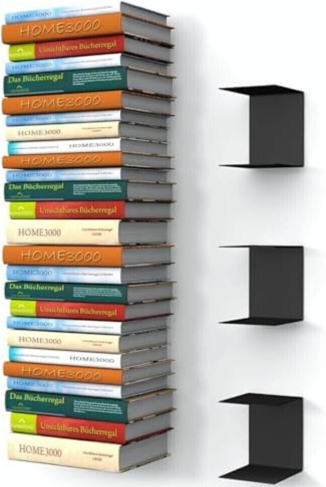 amextron Heavy Duty Wall Mount Metal U Shape Shelf Book CD DVD Storage Display Bookcase Metal Open Book Shelf-picture-18