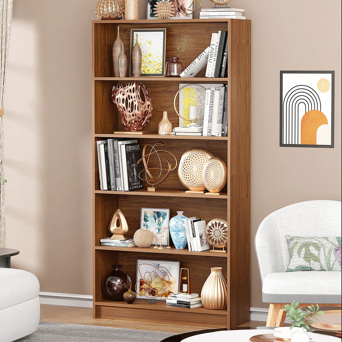 lukzer Engineered Wood Close Book Shelf-picture-14