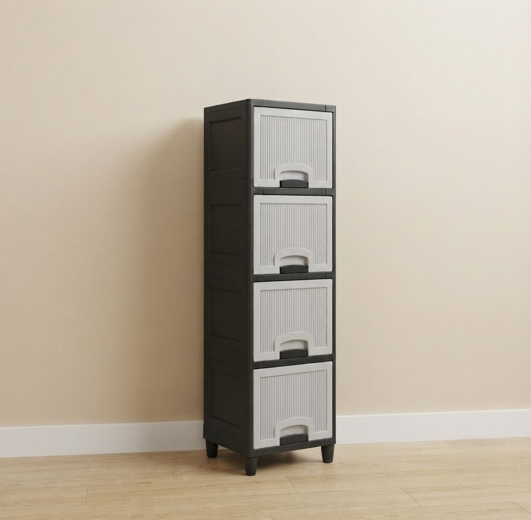 maxtid Tall Multi Layer Storage Cabinet with Easy Access Drawers for Home Use Plastic Open Book Shelf-picture-46
