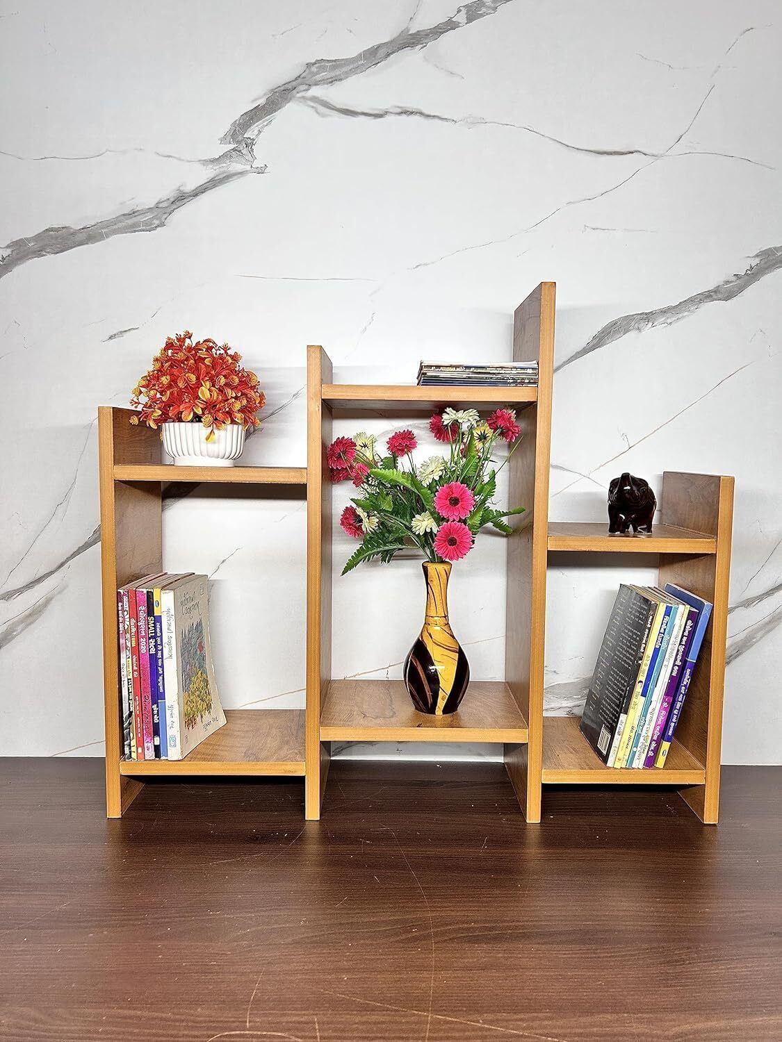 Engineered Wood Side Table/Bookshelf| Storage Shelve for Books Storage Organizer Engineered Wood Open Book Shelf