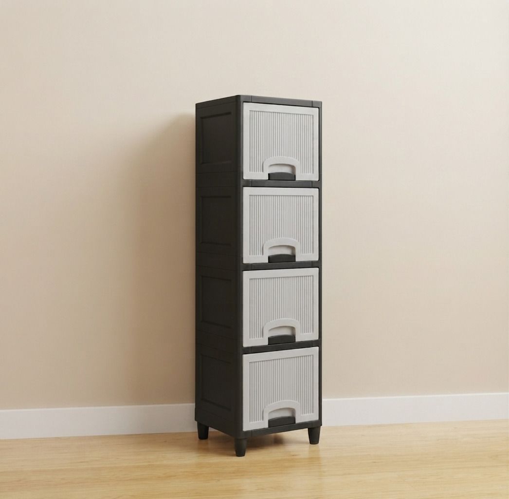 surety for safety Multi Layer Plastic Kitchen Cabinet Drawer Plastic Open Book Shelf-picture-12