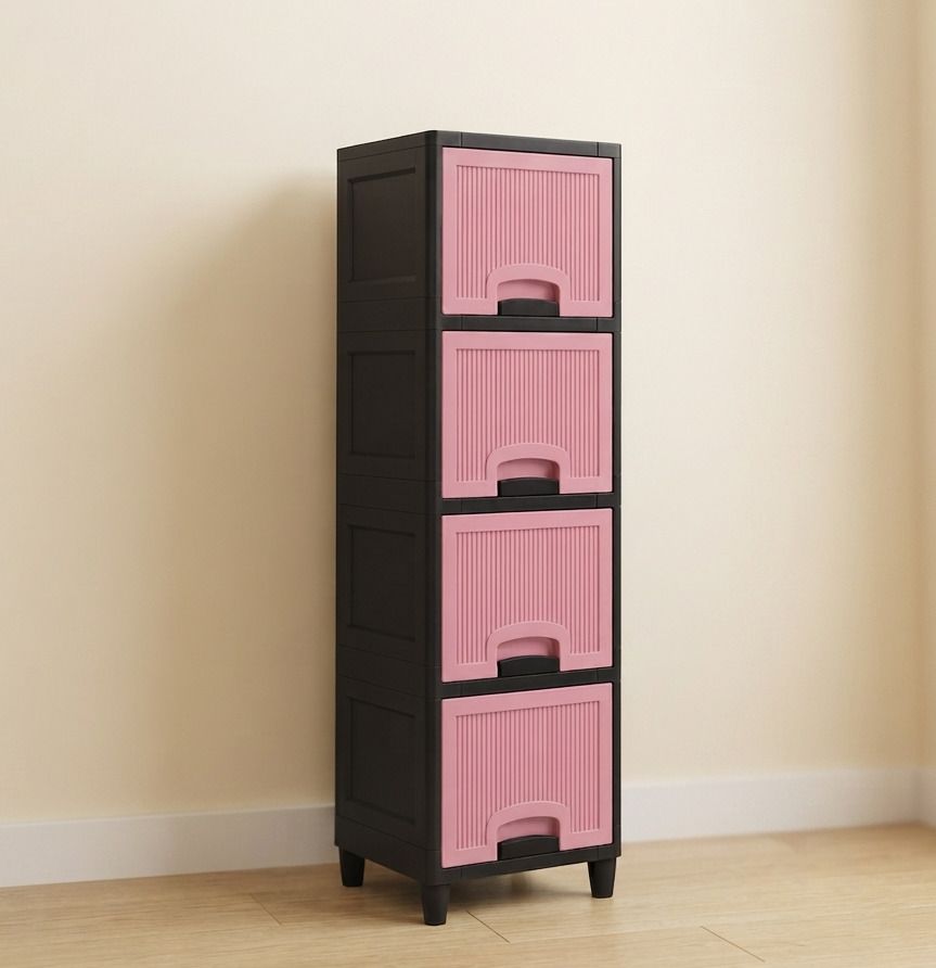 surety for safety Multipurpose Plastic Home Storage Organizer Cabinet Drawer Plastic Open Book Shelf-picture-15
