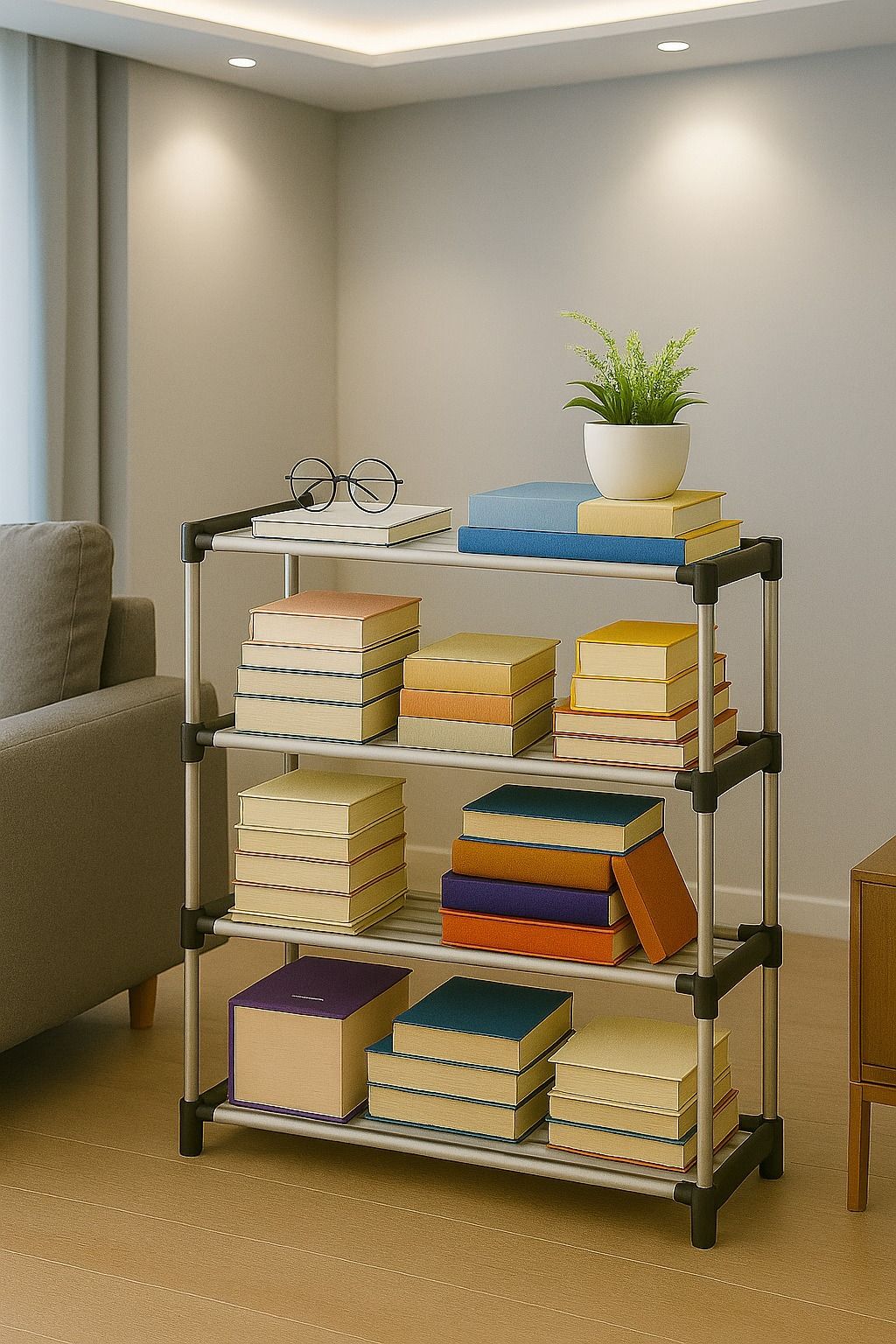 Plastic Open Book Shelf