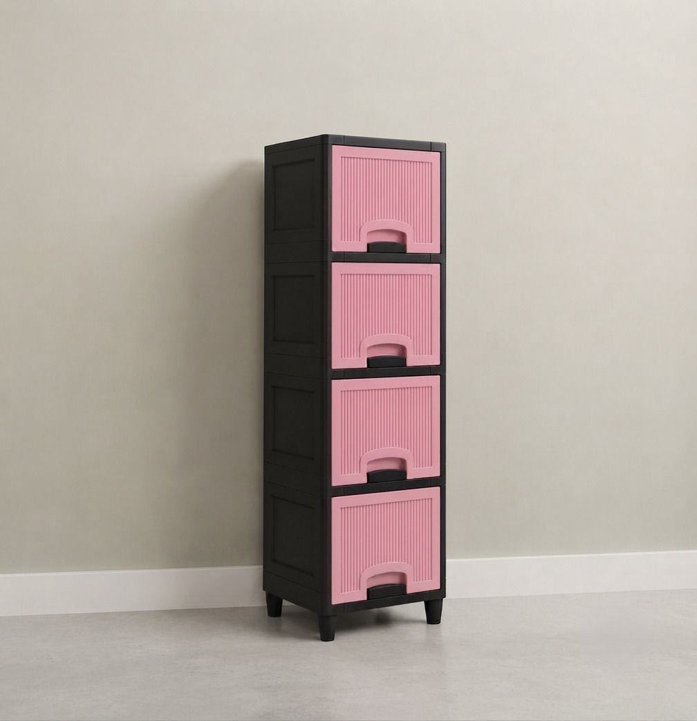 Drawer Storage Organizer Multipurpose Plastic Free Standing Cabinet Plastic Open Book Shelf-image-39