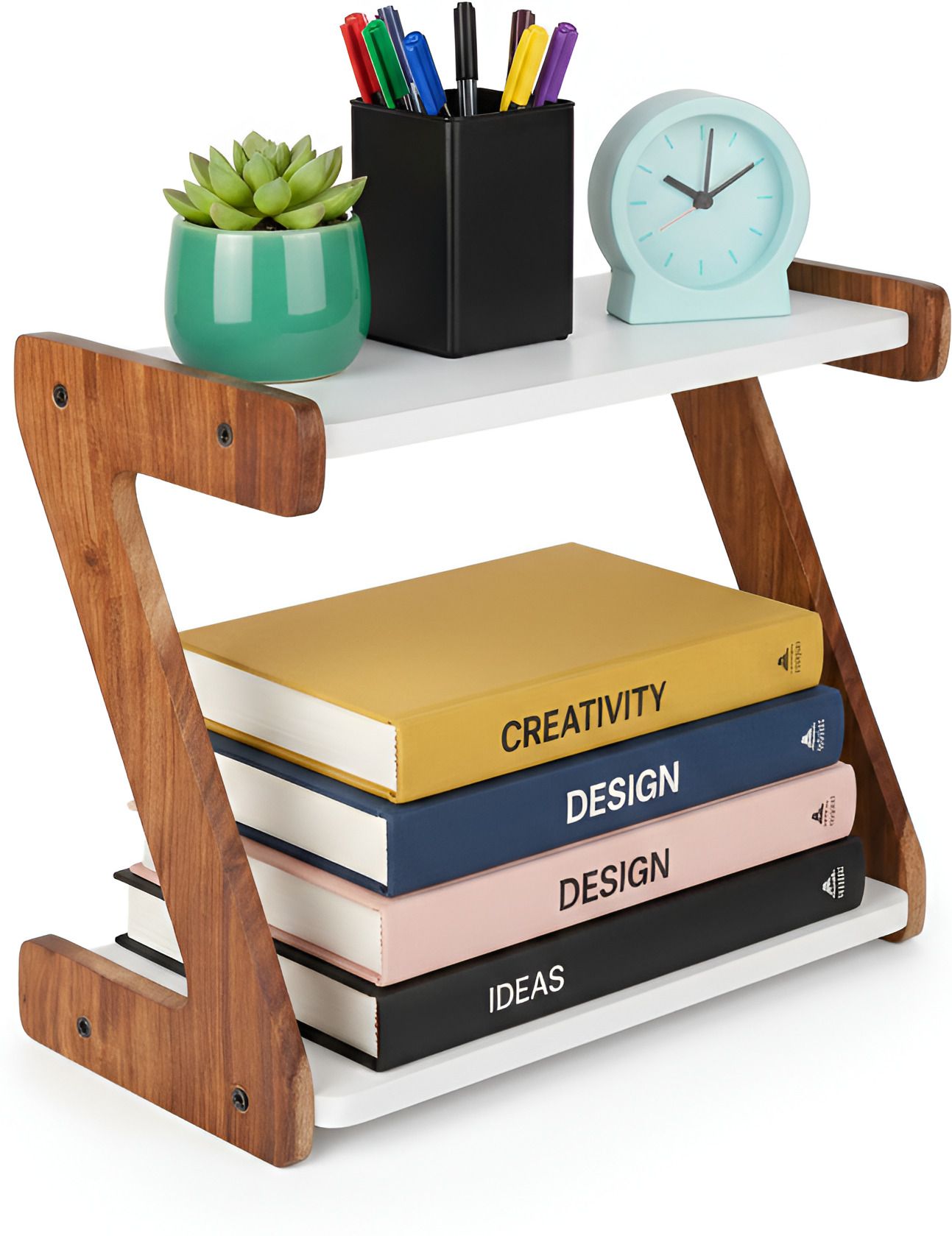 imperadecor book shelves wooden Engineered Wood Open Book Shelf-picture-47
