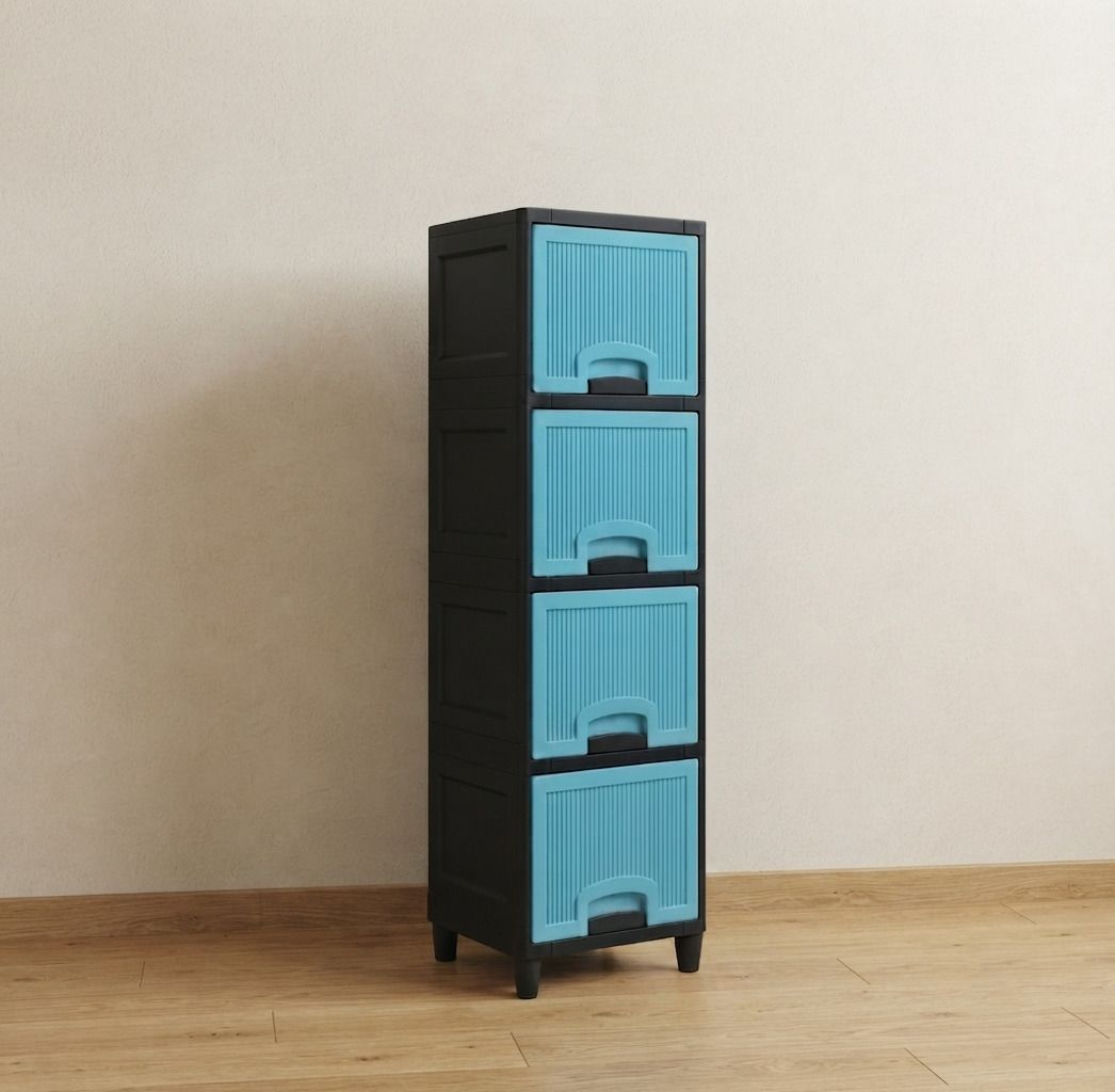 surety for safety Plastic Multi Layer Free Standing Cabinet Drawer Plastic Open Book Shelf-picture-31