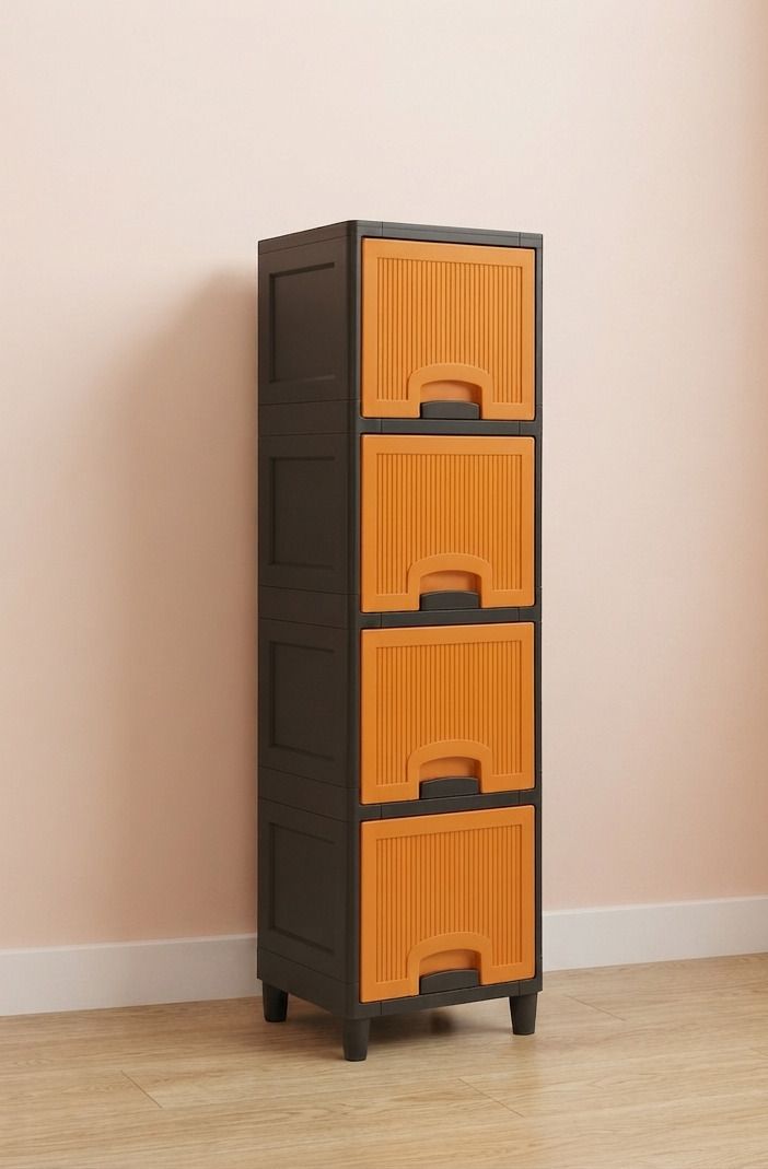 maxtid Compact Plastic Storage Cabinet with Deep Drawers for Space Saving Storage Plastic Open Book Shelf-picture-47