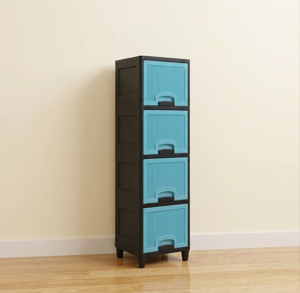 Versatile Drawer Storage Organizer Storage Box Plastic Free Standing Plastic Open Book Shelf-image-15
