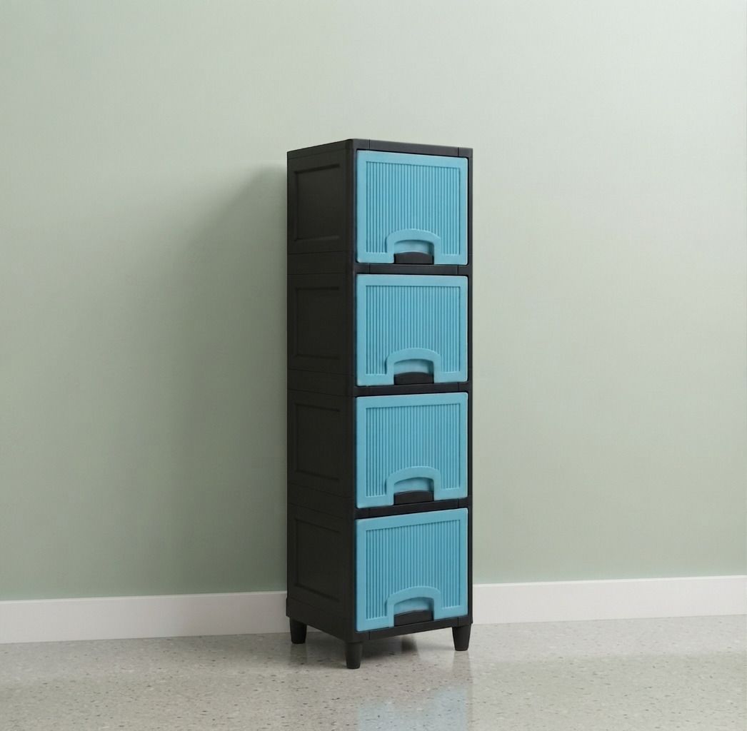 Multi Layer Storage Cabinet Plastic Drawer Organizer Plastic Open Book Shelf-image-3