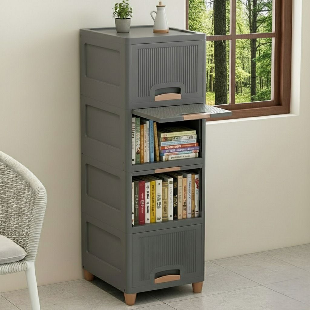 suptikes Modern Design Plastic Drawer Cabinet for Home Plastic Close Book Shelf-picture-22