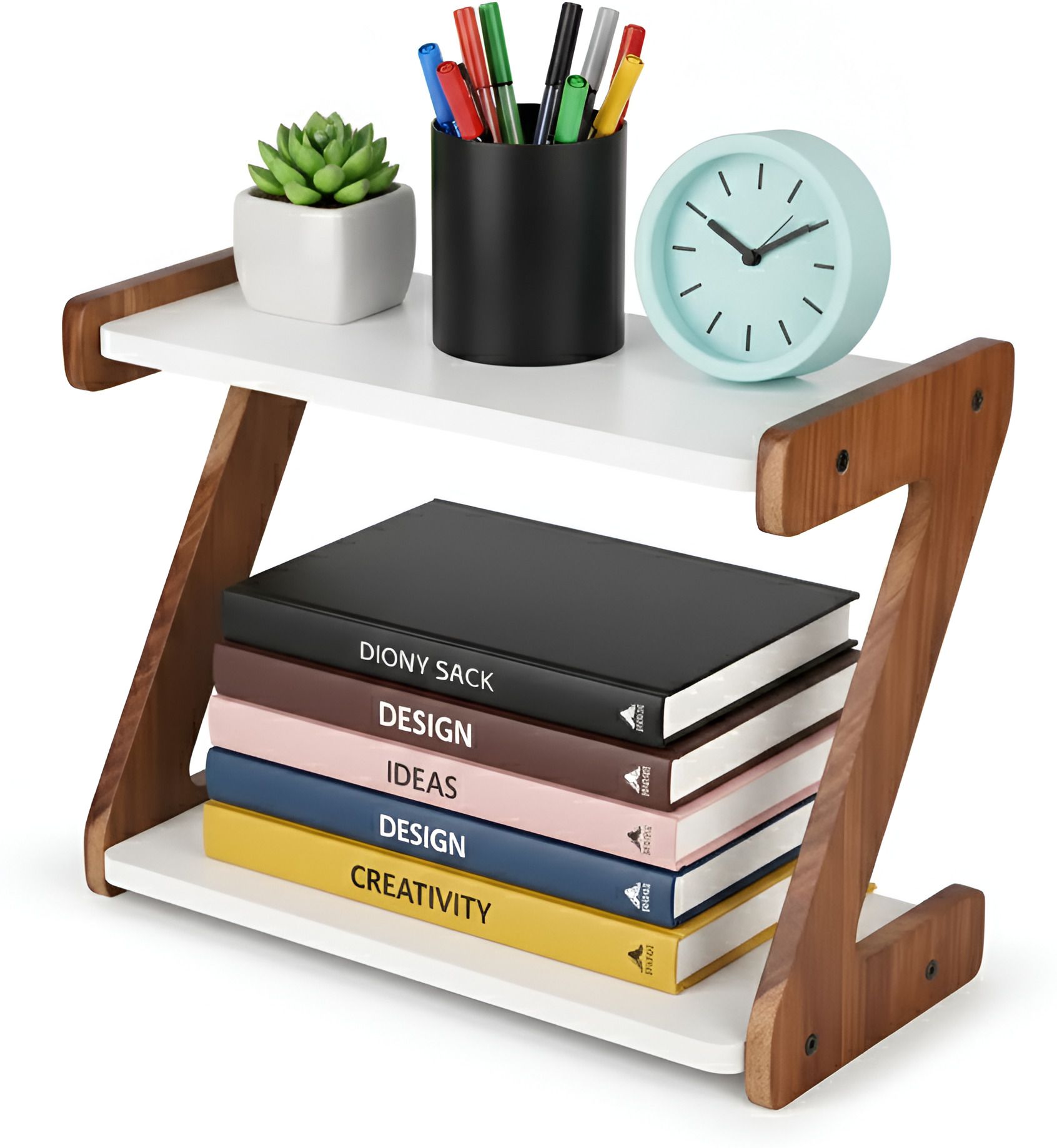 imperadecor book self wood Engineered Wood Open Book Shelf-picture-42