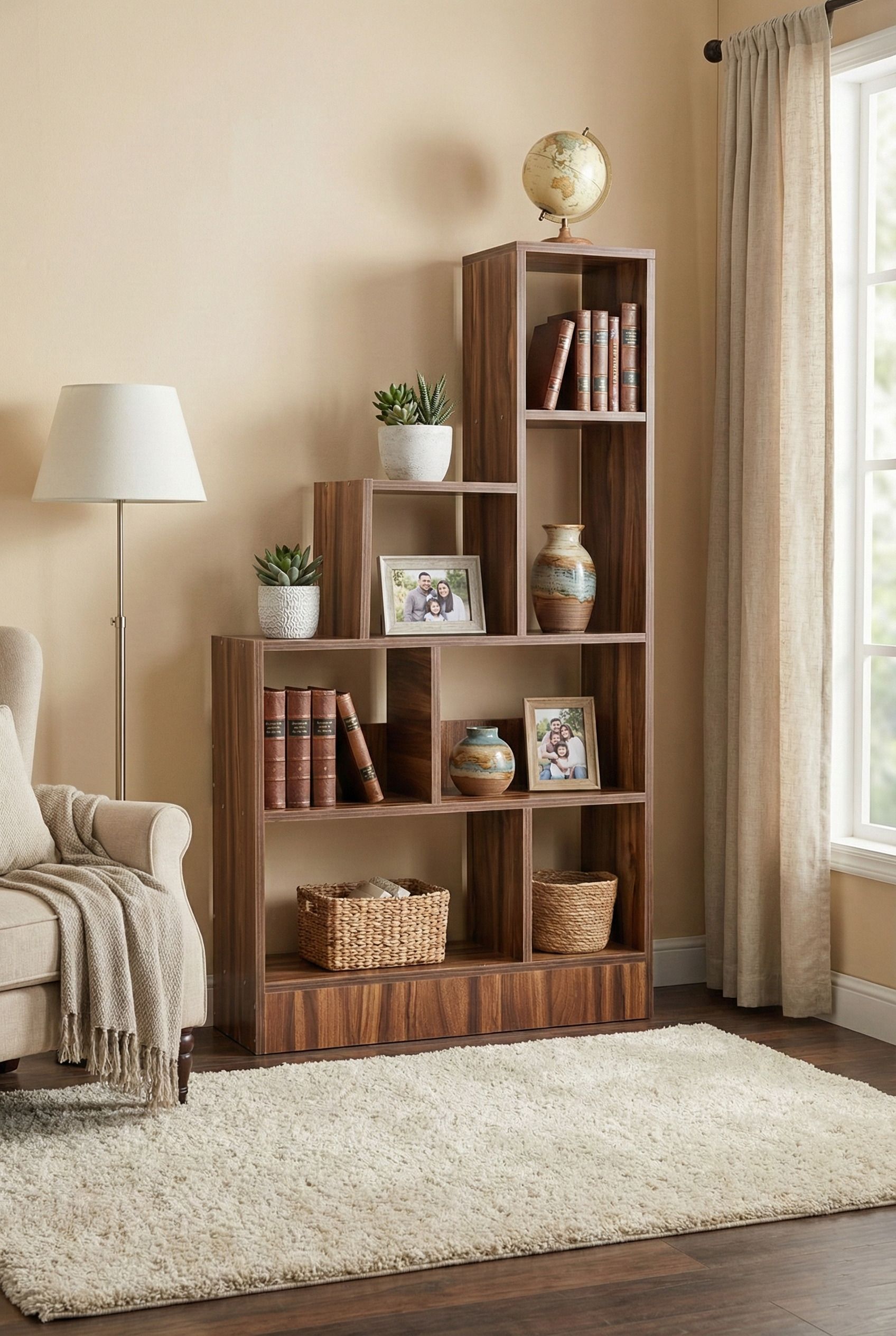 home n grains Multipurpose Book Shelf for Home Library Study Room Engineered Wood Close Book Shelf-picture-15