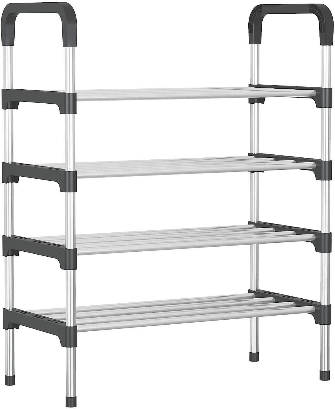 4-Tier Books Multipurpose Storage Rack – Metal Pipe Shelf Organizer Metal Open Book Shelf-image-9