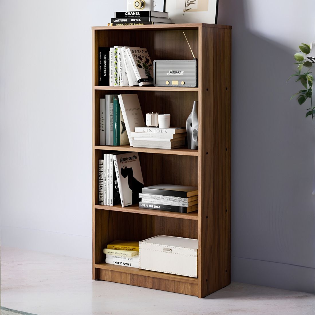 neuspace Veda 4 Tier Open Bookshelf Engineered Wood Open Book Shelf-picture-21