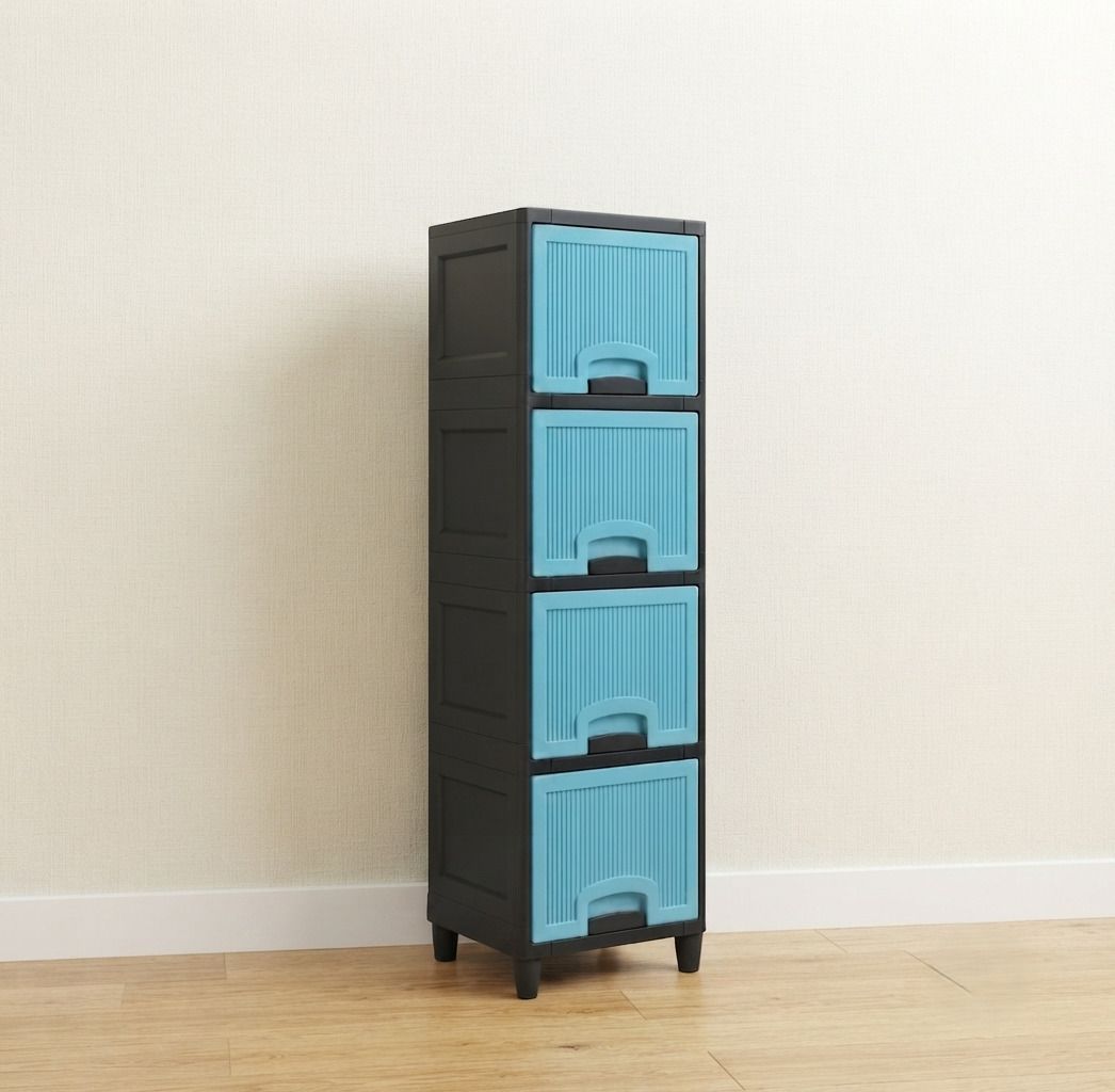 Multi-Layer Foldable Cabinet Plastic Cupboard For Storage Plastic Modular Drawer Plastic Close Book Shelf-image-27