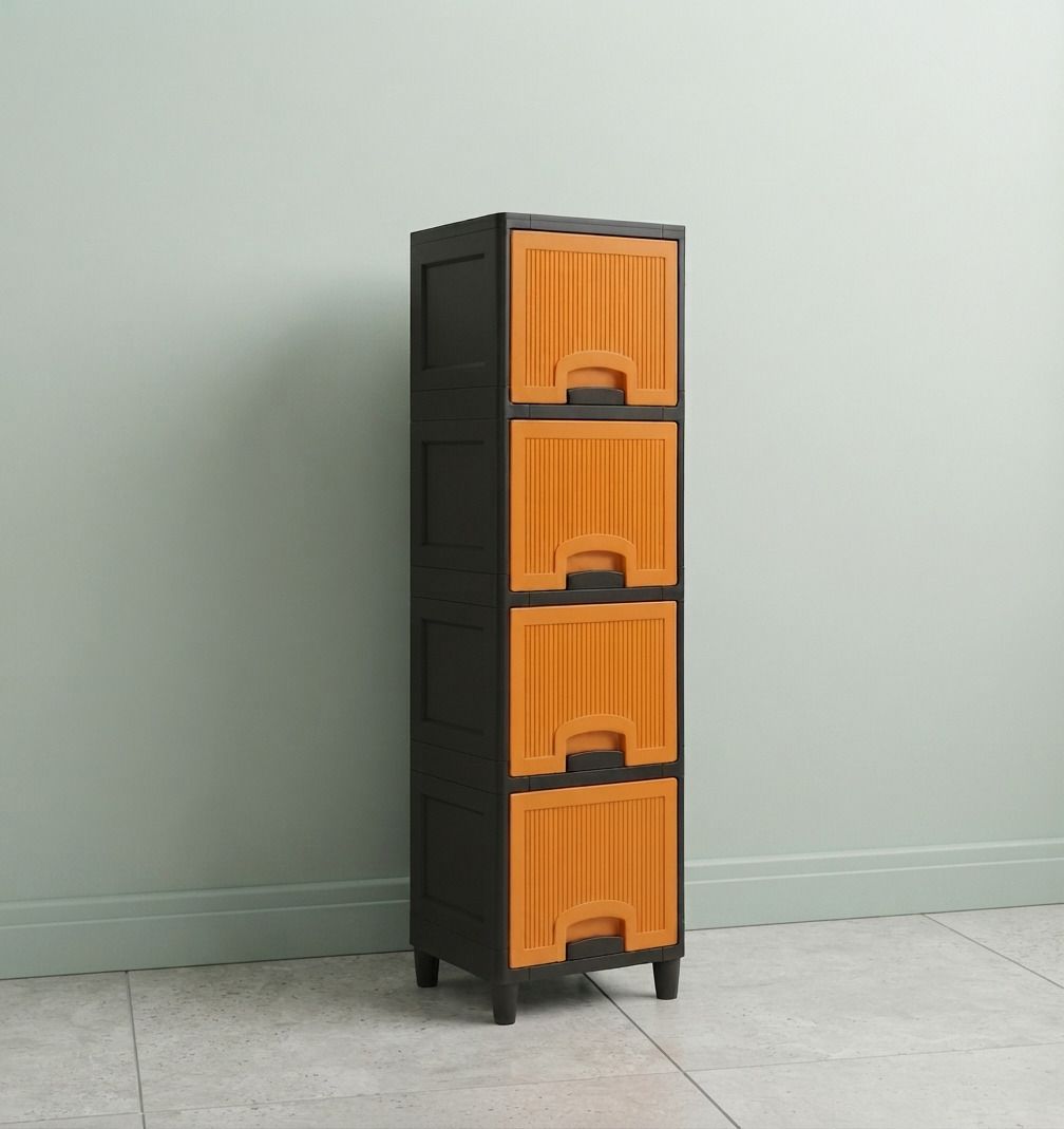 surety for safety Plastic Multipurpose Drawer Cabinet Storage Rack Plastic Open Book Shelf-picture-19
