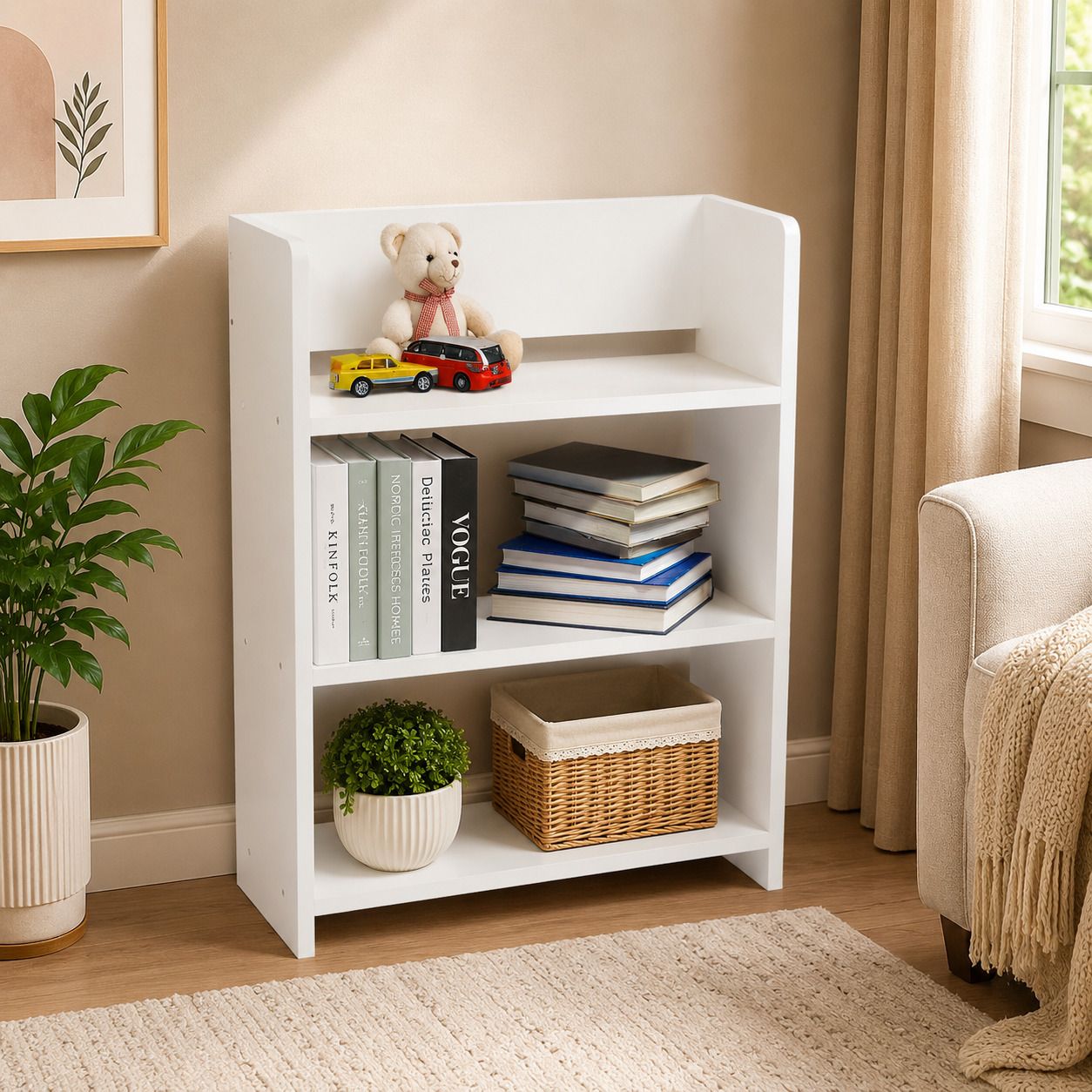 yesmom YNS-07 Wooden Bookshelf Series Engineered Wood Open Book Shelf-picture-43