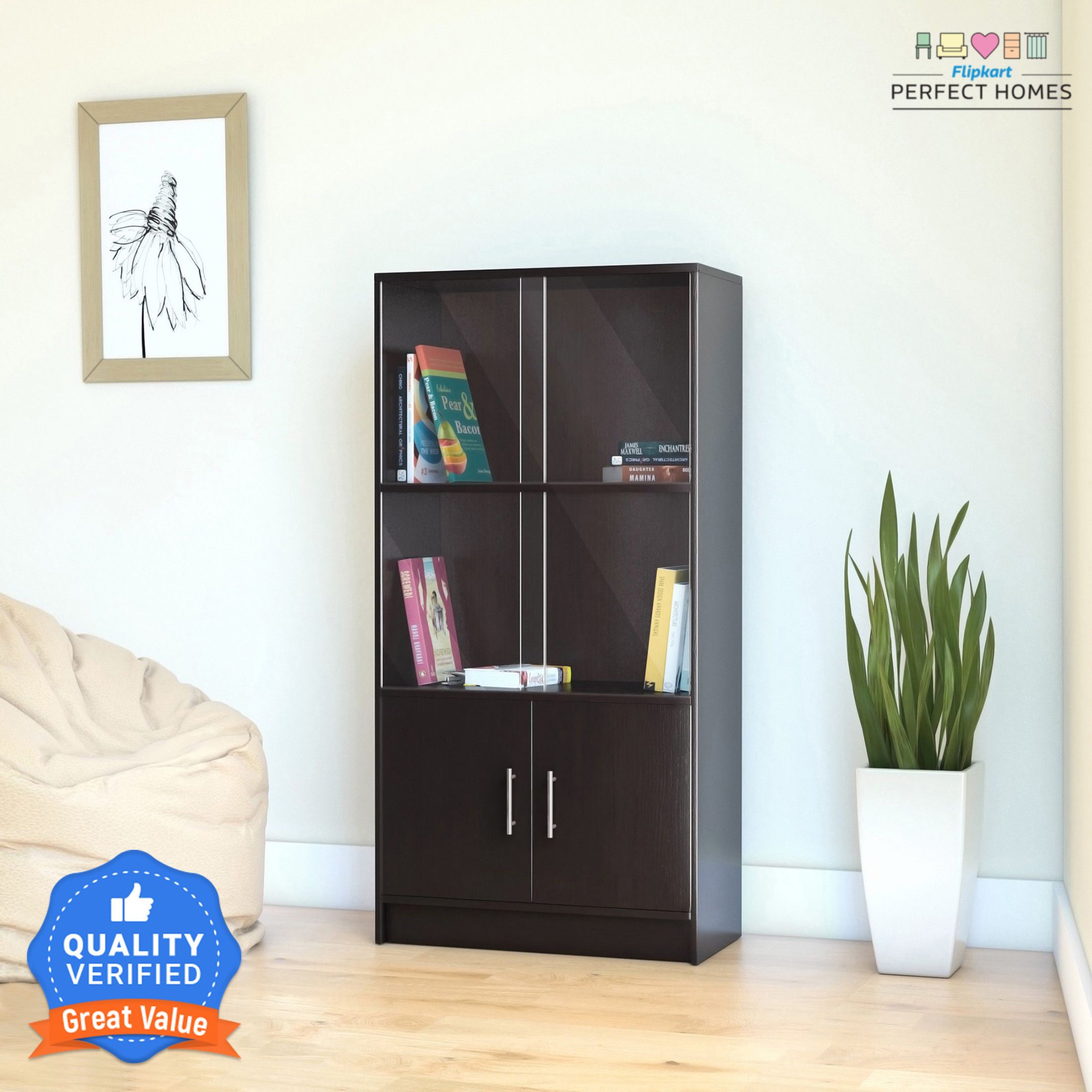 Engineered Wood Close Book Shelf