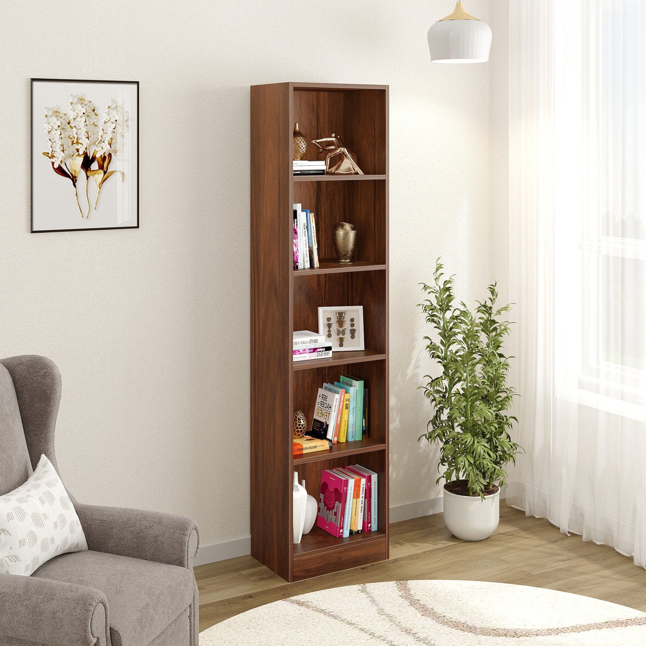 bluewud Alex Engineered Wood Open Book Shelf-picture-13