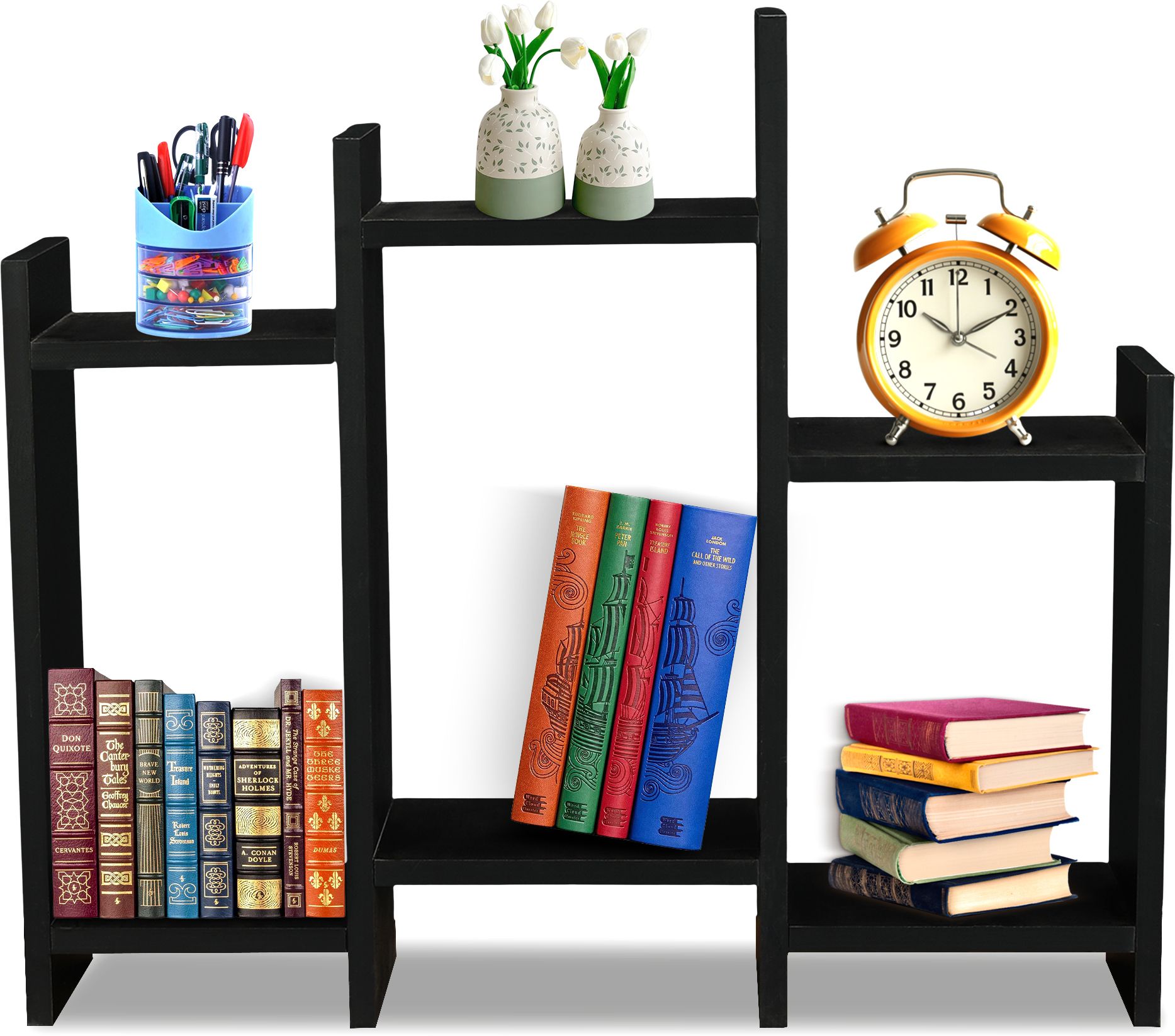 Engineered Wood Side Table/Bookshelf| Storage Shelve for Books Storage Organizer Engineered Wood Open Book Shelf